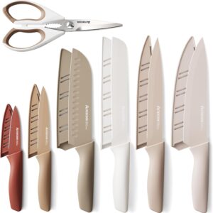 Astercook Knife Set, 13 Pieces Kitchen Knives Set with Healthy