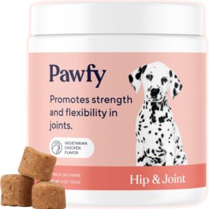 Pawfy Hip & Joint Supplement for Dogs with MSM & Vitamins