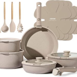 AROTE 19pcs Pots and Pans Set Non Stick, Nonstick Cookware Set Detachable