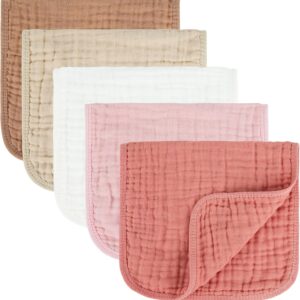 Muslin Burp Cloths 100% Cotton Baby Burp Cloths Soft, Absorbent 10x20