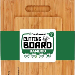 reshware Bamboo Cutting Board Set of 3, Wooden Cutting Boards for Kitchen